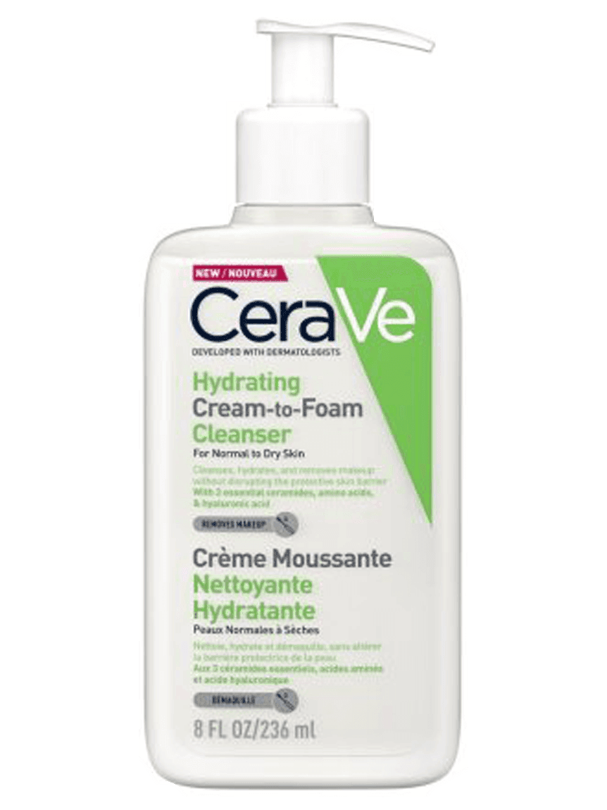 CERAVE HYDRATING CREAM-to-FOAM CLEANSER 8oz